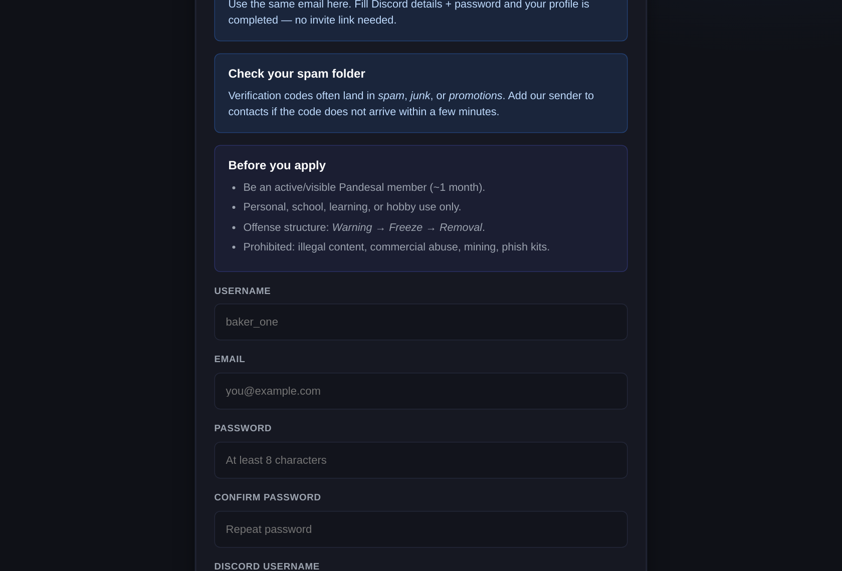 Join form
